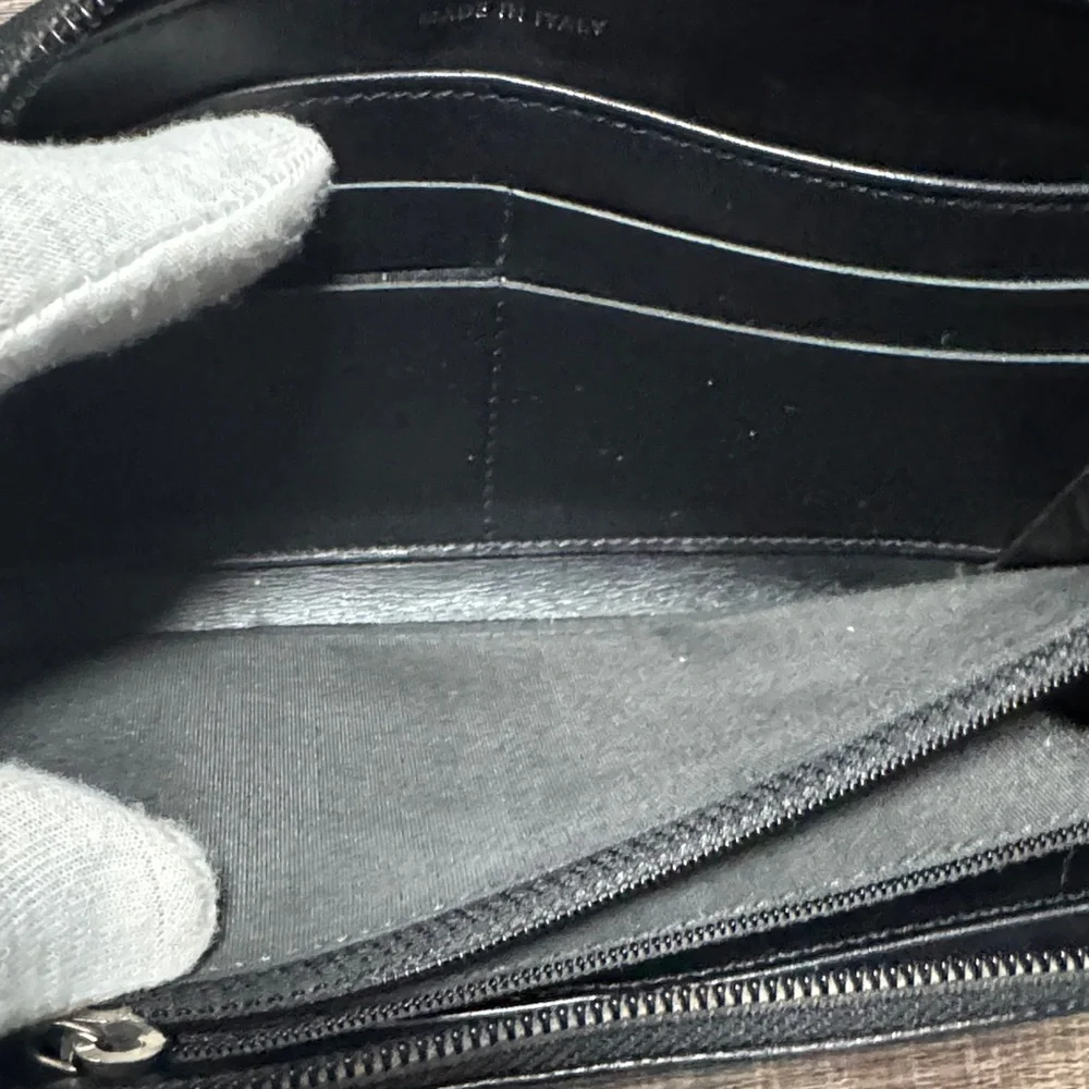 CHANEL Black Leather Zip around Wallet - Picture 8 of 16